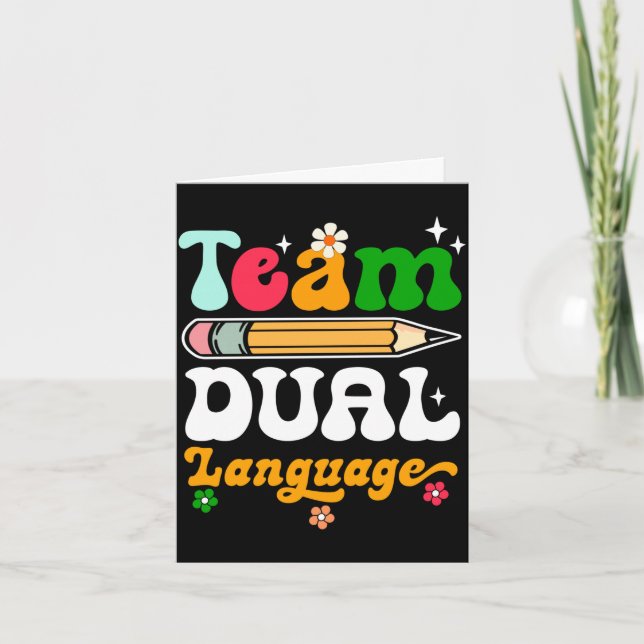 Team dual language teachers back to school squad card (Front)