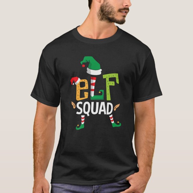 Team Elf Funny Elves Squad Christmas Matching Elf  T-Shirt (Front)