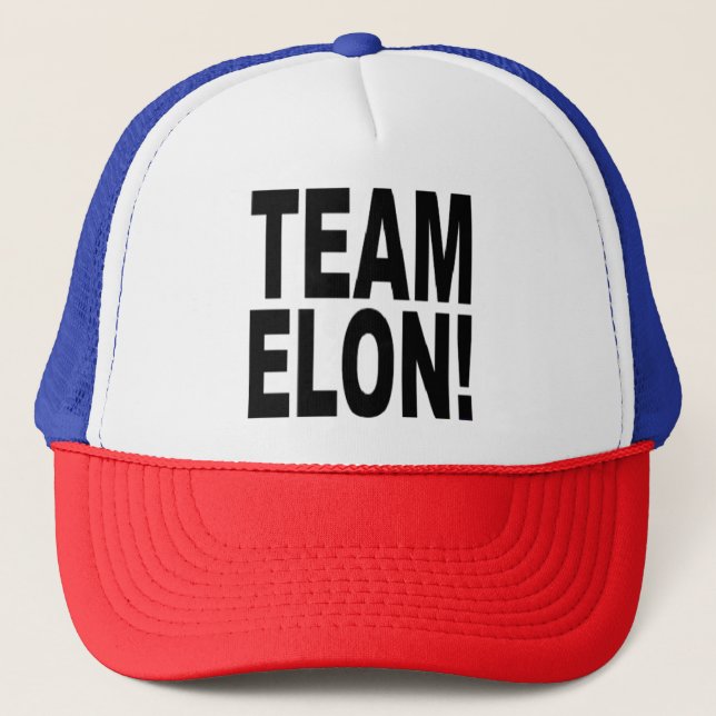 TEAM ELON!  TRUCKER HAT (Front)