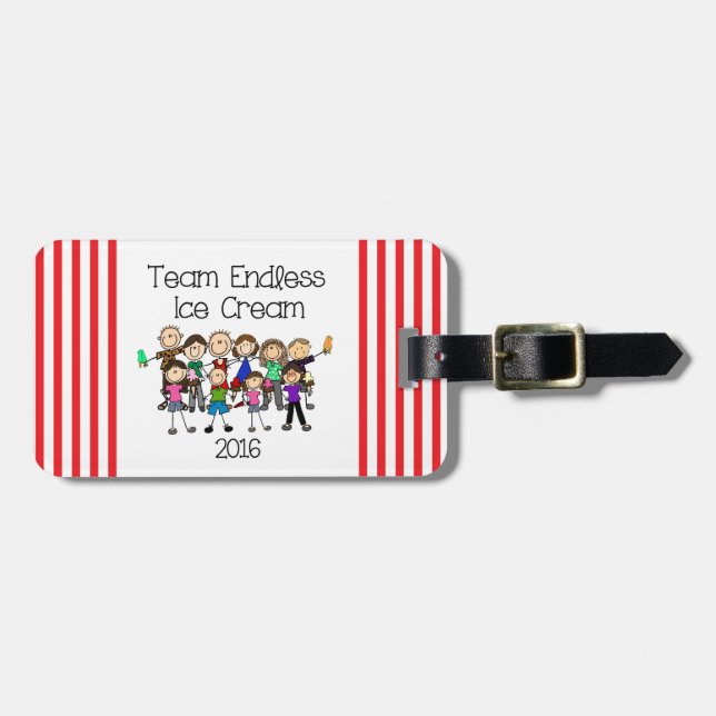 Team Endless Ice Cream Luggage Tag (Front Horizontal)