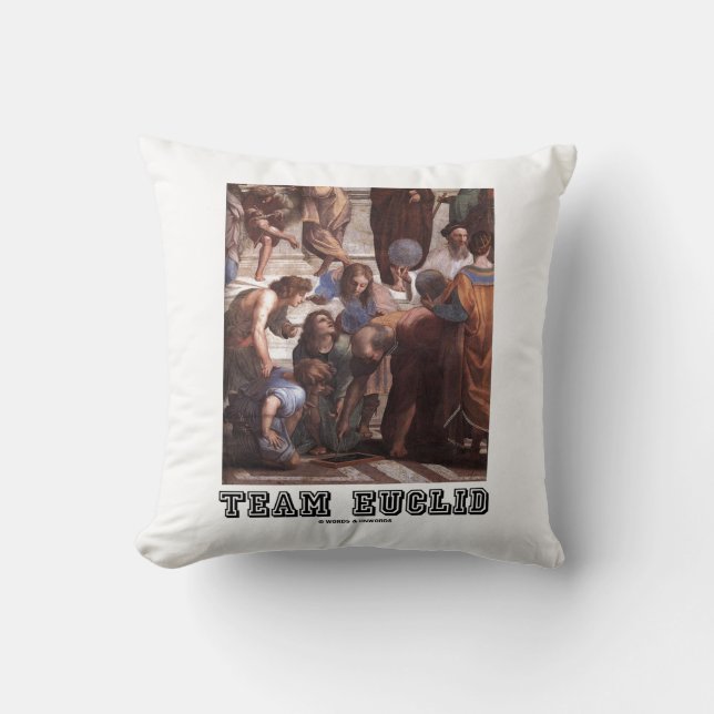 Team Euclid Raphael's School Of Athens Painting Throw Pillow (Front)