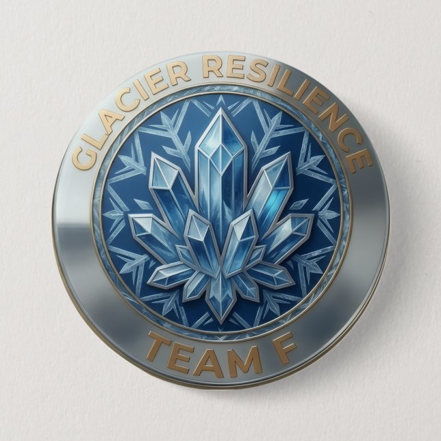 Team F – Glacier Resilience Emblem | Ice Strength  Button (Front)