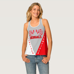 Team & Fan Bengals Red/Gray/White Women's Tank Top