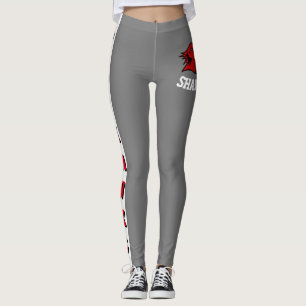 Team & Fan Gray/White/Red Mascot Leggings