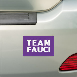 Team Fauci purple white modern bold typography Car Magnet