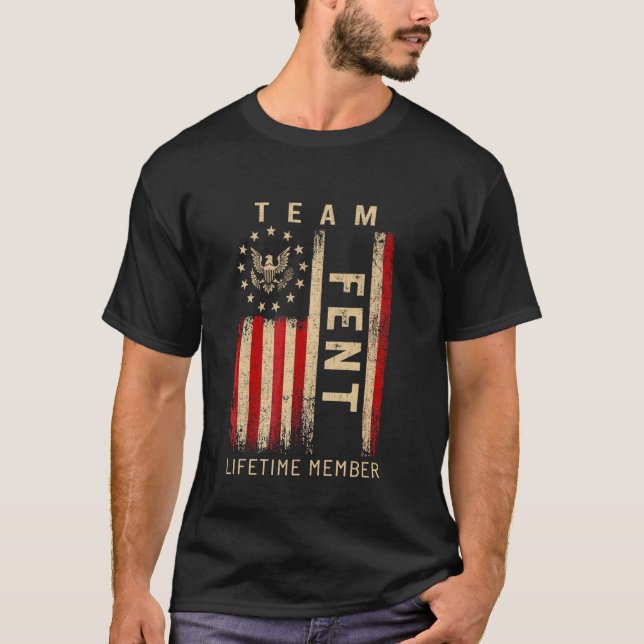 Team FENT Lifetime Member American Flag T-Shirt (Front)