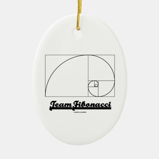 Team Fibonacci (Fibonacci Spiral) Ceramic Ornament