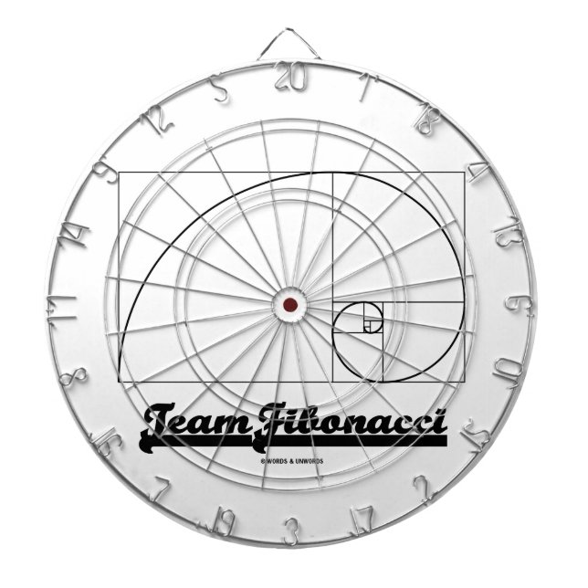 Team Fibonacci (Fibonacci Spiral) Dartboard (Front)