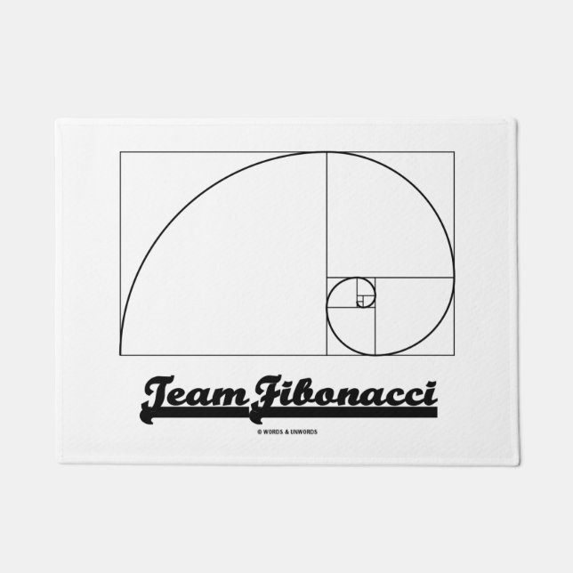 Team Fibonacci (Fibonacci Spiral) Doormat (Front)