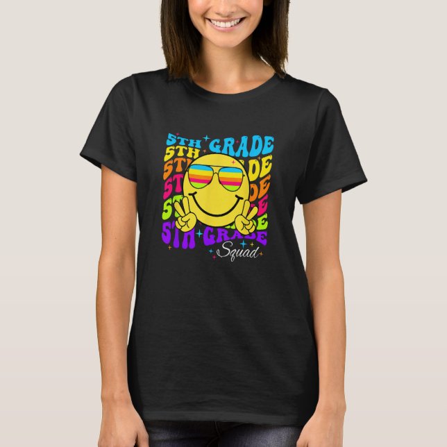 Team Fifth 5th Grade Squad Teacher Boys Girls Back T-Shirt (Front)