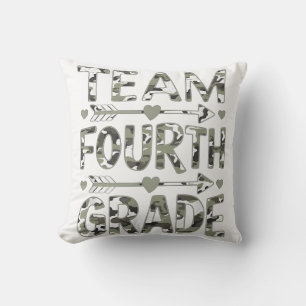 Team Fifth Grade Back To School Day Camo Teachers  Throw Pillow