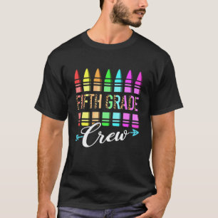 Team Fifth Grade Crew Back To School Crayons Kids T-Shirt