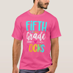 Team Fifth Grade Hello 5th Grade Rocks Back To Sch T-Shirt