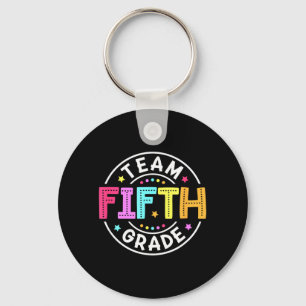 Team Fifth Grade Teacher Back to School 5th Grade Keychain