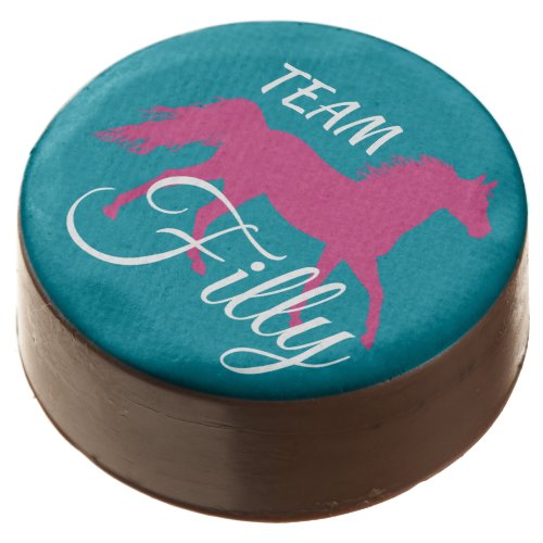 Team Filly Pink Gender Reveal   Chocolate Covered Oreo