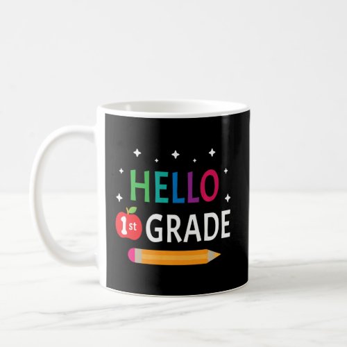 Team First Grade Hello 1st Grade Rocks Back To Sch Coffee Mug