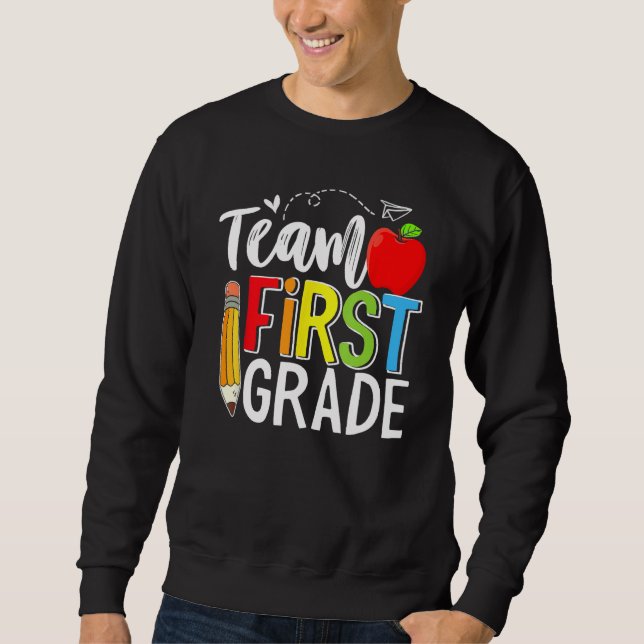 Team First Grade Shirt Teacher Student Kids Back T (Front)