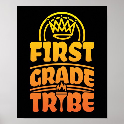 Team First Grade Tribe Squad First Grade Teacher Poster