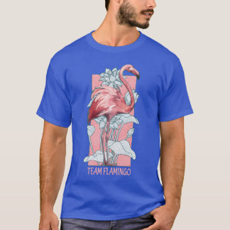Team Flamingo Watercolor Animals funny T-Shirt