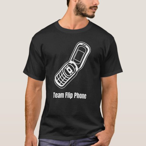 Team Flip Phone  Nostalgic Cellular Phone T_Shirt