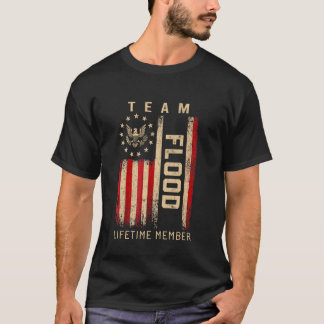 Team FLOOD Lifetime Member American Flag T-Shirt