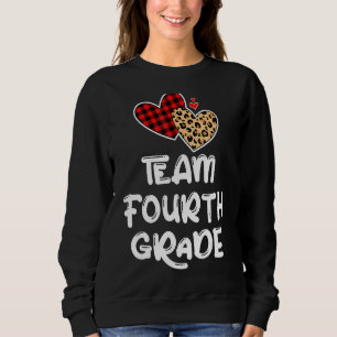 Team Fourth Grade  4th Back To School Teacher Stud Sweatshirt