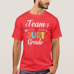 Team Fourth Grade Back to School 4th Teachers Stud T-Shirt