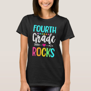 Team Fourth Grade Hello 4th Grade Rocks Back To Sc T-Shirt