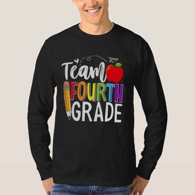 Team Fourth Grade T-Shirt 4th Grade Teacher Studen (Front)