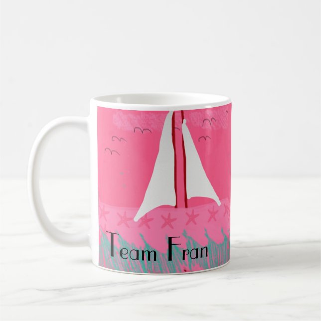 Team Fran Sailboat Mug (Left)