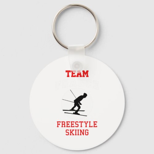 Team France Freestyle Skiing Winter Sports Gift Keychain