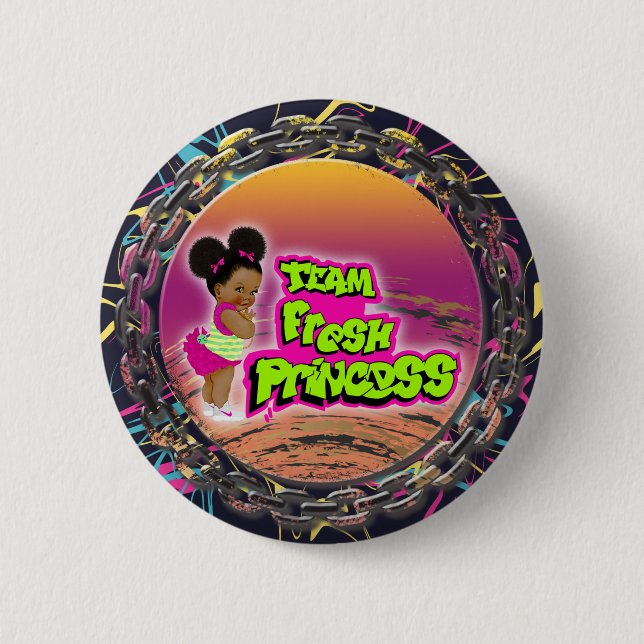 team fresh princess button (Front)