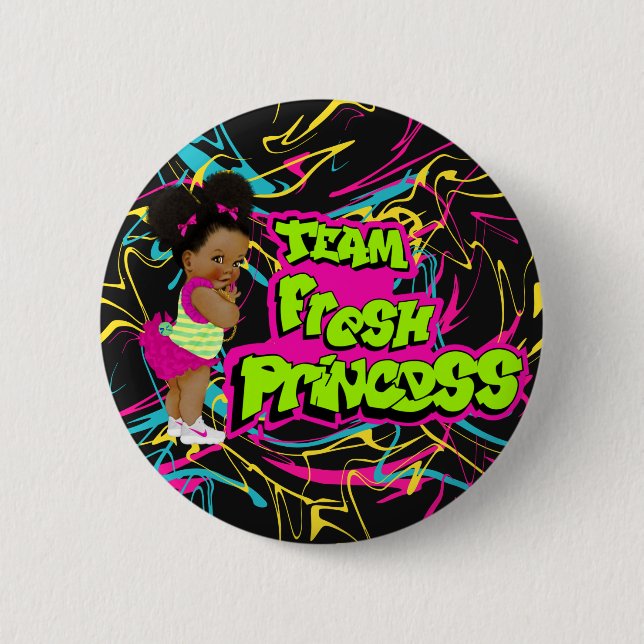 team fresh princess  button (Front)