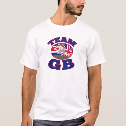 team gb great britain runner track and field T_Shirt