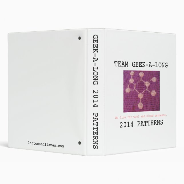 Team Geek-A-Long Pattern Binder (Background)