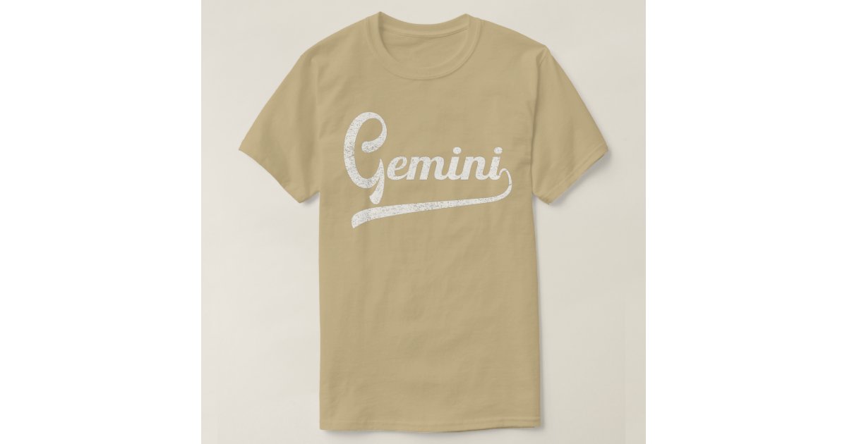 Gemini Baseball Tee. Vintage Look 3/4 Sleeve Raglan Unisex 