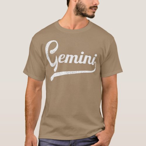 Team Geminivintage baseball zodiac horoscope astro T_Shirt