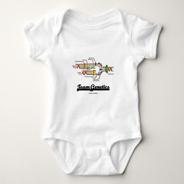 Team Genetics (DNA Replication) Baby Bodysuit (Front)