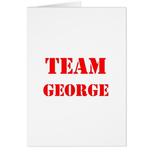 Team George Cards (Front)