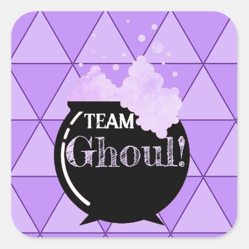 Team Ghoul Gender Reveal Party Square Sticker