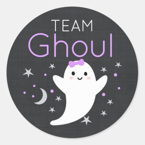 Team Ghoul gender reveal stickers