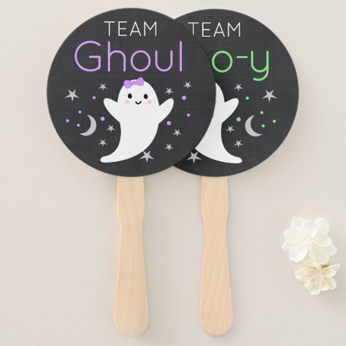 Team Ghoul or Boo_y voting paddle Hand Fan