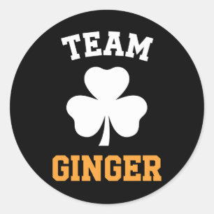 Team Ginger Red Head Funny Irish St Patrick's Day Classic Round Sticker