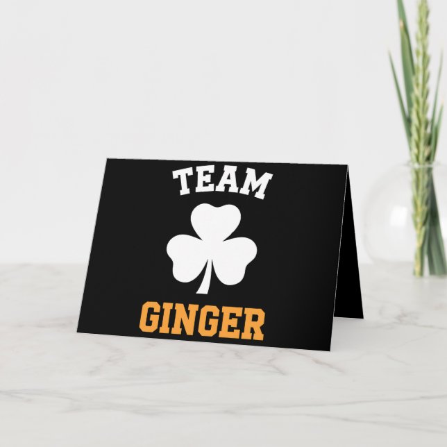 Team Ginger Red Head Funny Irish St Patrick's Day Thank You Card (Front)