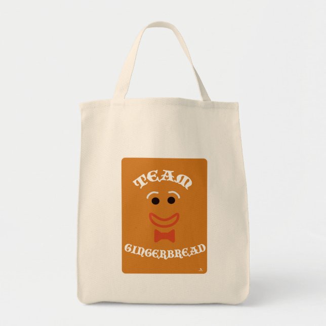 Team Gingerbread Funny Christmas Motto Design Tote Bag (Front)