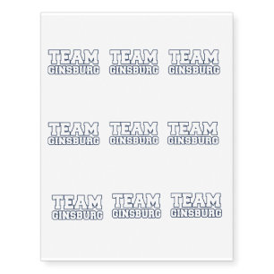 TEAM GINSBURG TEMPORARY TATTOOS
