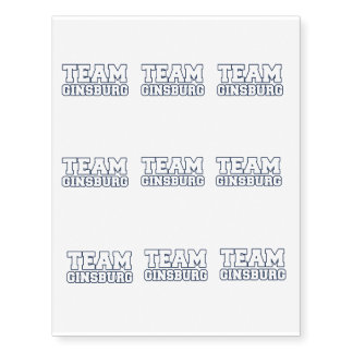 TEAM GINSBURG TEMPORARY TATTOOS