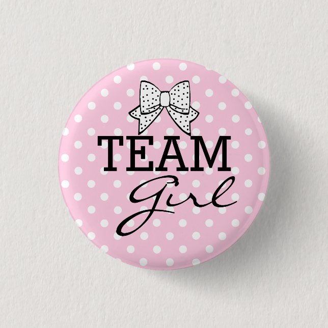Team Girl-Baby Shower Button (Front)