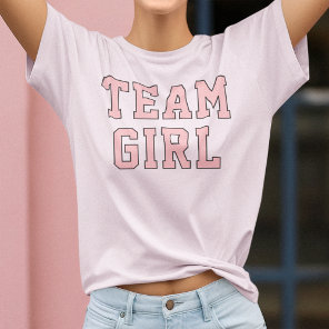 Team Girl Blush Pink Gender Reveal Womens T-Shirt