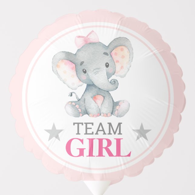 Team Girl Boy Gender Reveal Baby Shower Sprinkle Balloon (Front)